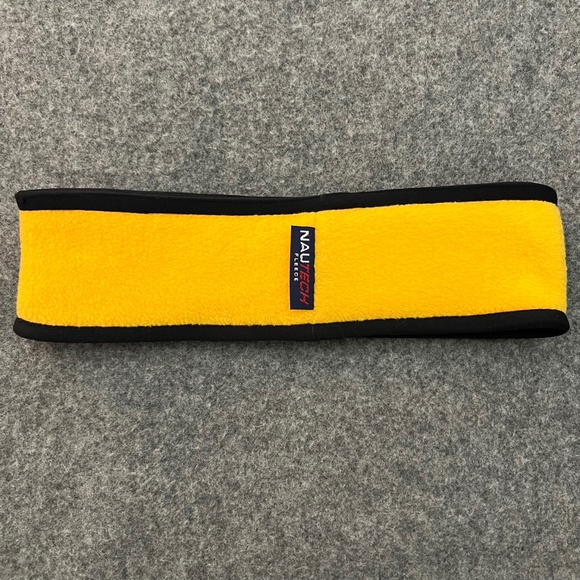 NAUTICA COMPETITION Vintage 90s Yellow Fleece Ear Warmer Headband - Picture 4 of 6